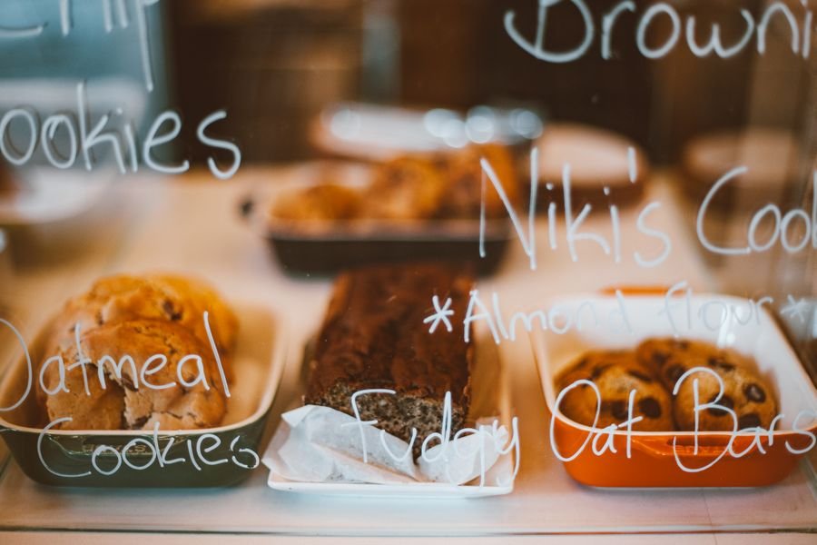 Cookies and bars at the bakery counter